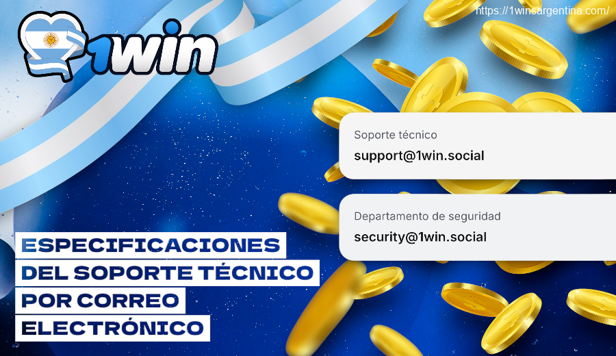 Soporte técnico por correo electrónico 1Win