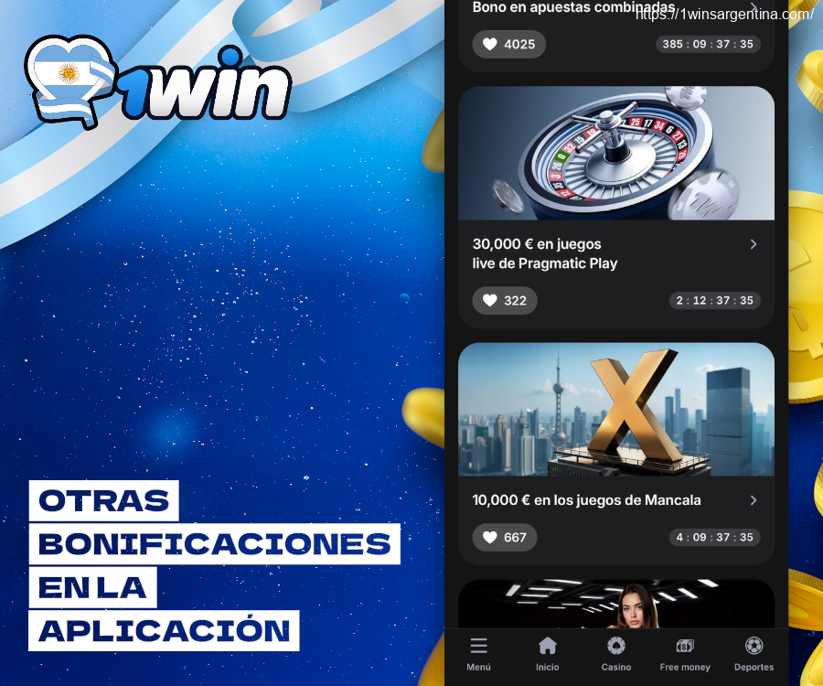 Otras bonificaciones en 1win