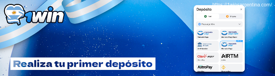 Realiza tu primer depósito 1win