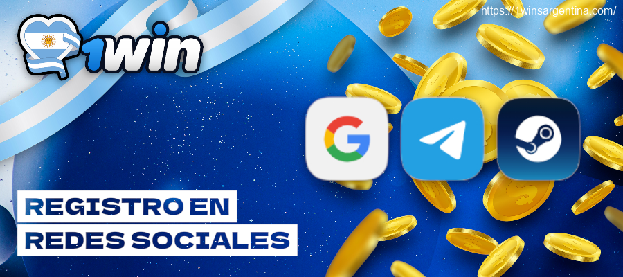 Registro en redes sociales 1win